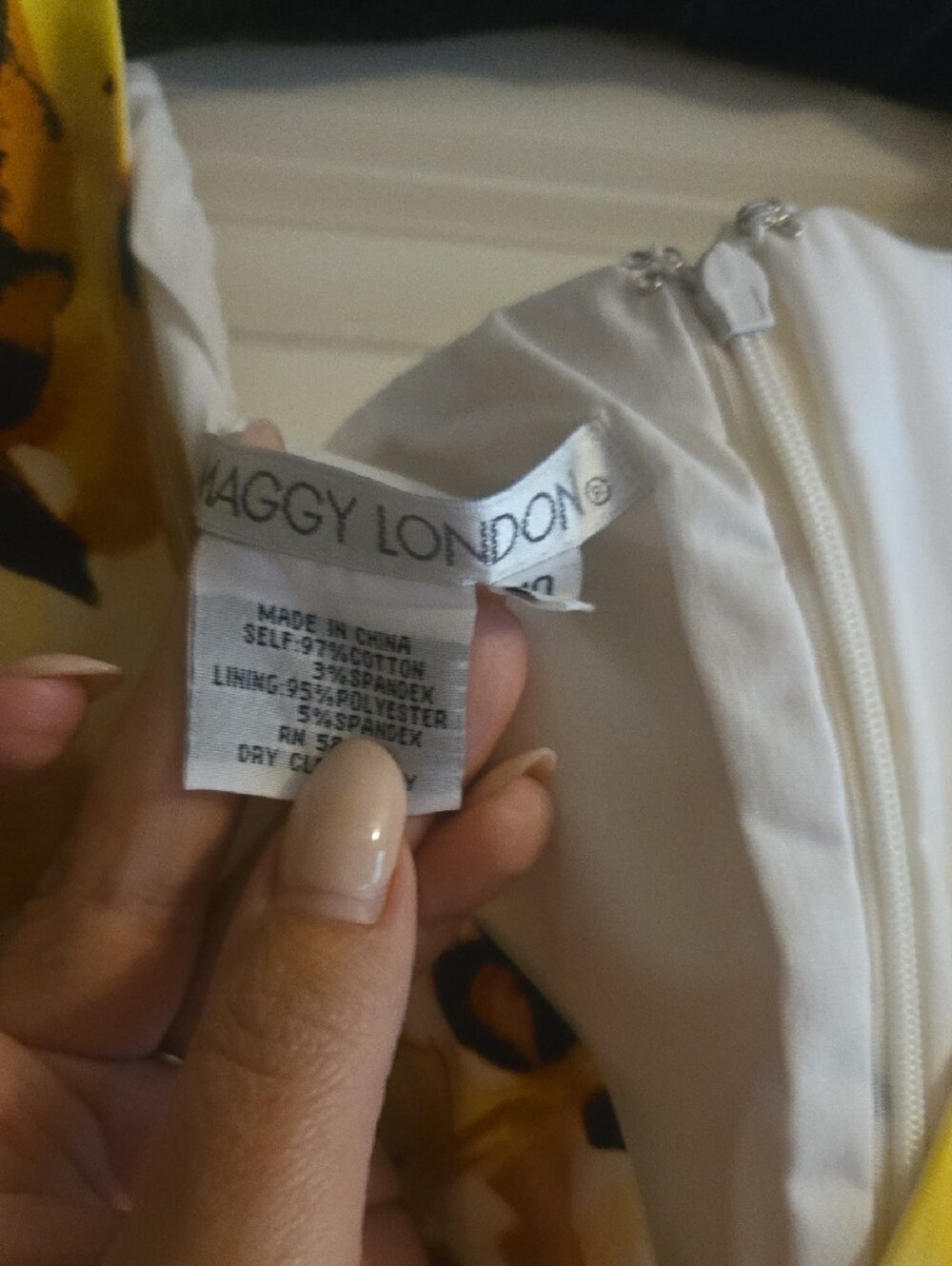 Maggy London Yellow Floral Midi Dress - Picture 3 of 5